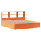 vidaXL Bed Frame without Mattress Wax Brown 200x200 cm Solid Wood Pine