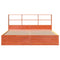 vidaXL Bed Frame without Mattress Wax Brown 200x200 cm Solid Wood Pine