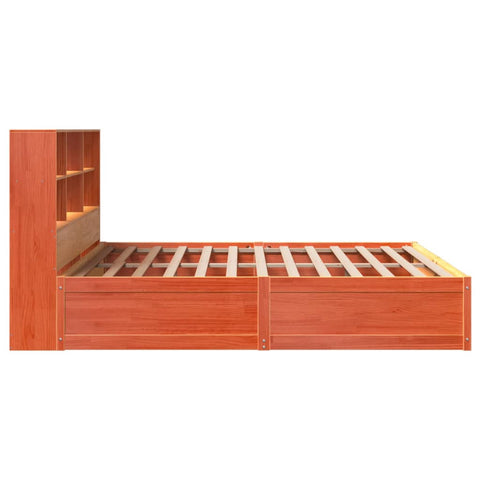 vidaXL Bed Frame without Mattress Wax Brown 200x200 cm Solid Wood Pine