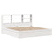 vidaXL Bed Frame without Mattress White 180x200 cm Super King Solid Wood Pine
