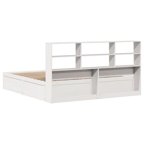 vidaXL Bed Frame without Mattress White 180x200 cm Super King Solid Wood Pine