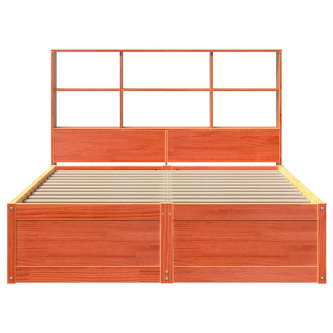 vidaXL Bed Frame without Mattress Wax Brown 160x200 cm Solid Wood Pine