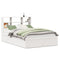 vidaXL Bed Frame without Mattress White 140x200 cm Solid Wood Pine