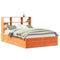 vidaXL Bed Frame without Mattress Wax Brown 140x200 cm Solid Wood Pine