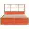 vidaXL Bed Frame without Mattress Wax Brown 135x190 cm Double Solid Wood Pine