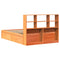 vidaXL Bed Frame without Mattress Wax Brown 135x190 cm Double Solid Wood Pine