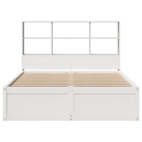vidaXL Bed Frame without Mattress White 120x190 cm Small Double Solid Wood Pine