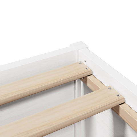 vidaXL Bed Frame without Mattress White 120x190 cm Small Double Solid Wood Pine