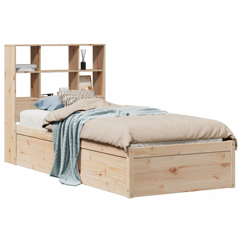 vidaXL Bed Frame without Mattress 90x190 cm Single Solid Wood Pine