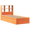vidaXL Bed Frame without Mattress Wax Brown 75x190 cm Small Single Solid Wood Pine