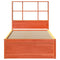 vidaXL Bed Frame without Mattress Wax Brown 75x190 cm Small Single Solid Wood Pine