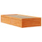 vidaXL Bed Frame without Mattress Wax Brown 75x190 cm Small Single Solid Wood Pine