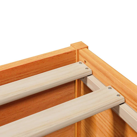 vidaXL Bed Frame without Mattress Wax Brown 75x190 cm Small Single Solid Wood Pine