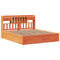 vidaXL Bed Frame without Mattress Wax Brown 200x200 cm Solid Wood Pine