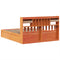 vidaXL Bed Frame without Mattress Wax Brown 200x200 cm Solid Wood Pine
