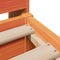 vidaXL Bed Frame without Mattress Wax Brown 200x200 cm Solid Wood Pine