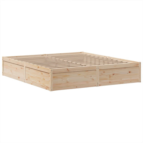 vidaXL Bed Frame without Mattress 180x200 cm Super King Solid Wood Pine