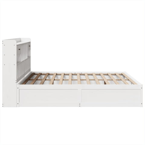 vidaXL Bed Frame without Mattress White 180x200 cm Super King Solid Wood Pine