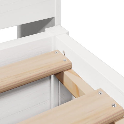 vidaXL Bed Frame without Mattress White 180x200 cm Super King Solid Wood Pine