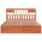 vidaXL Bed Frame without Mattress Wax Brown 180x200 cm Super King Solid Wood Pine