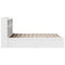 vidaXL Bed Frame without Mattress White 150x200 cm King Size Solid Wood Pine