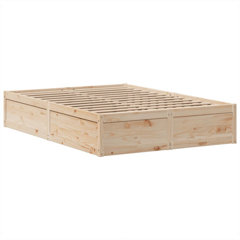 vidaXL Bed Frame without Mattress 140x200 cm Solid Wood Pine