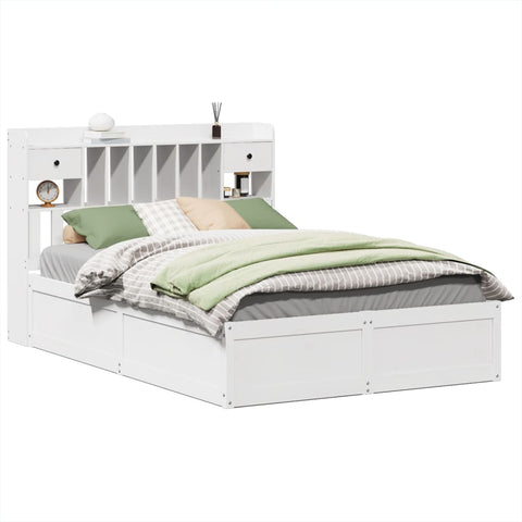 vidaXL Bed Frame without Mattress White 140x200 cm Solid Wood Pine