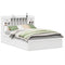 vidaXL Bed Frame without Mattress White 140x200 cm Solid Wood Pine