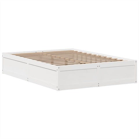 vidaXL Bed Frame without Mattress White 140x200 cm Solid Wood Pine