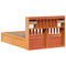 vidaXL Bed Frame without Mattress Wax Brown 140x200 cm Solid Wood Pine