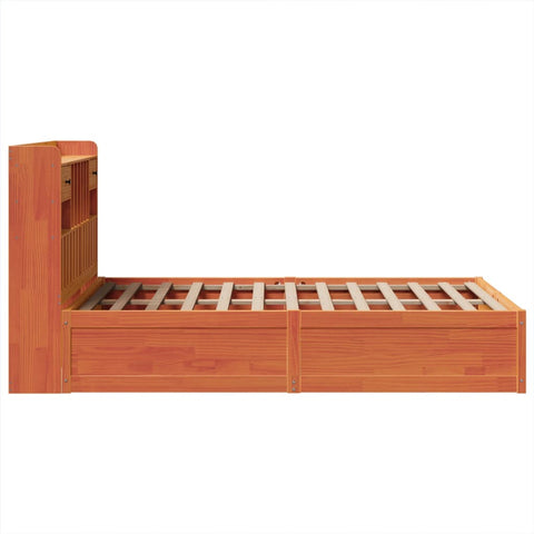 vidaXL Bed Frame without Mattress Wax Brown 120x200 cm Solid Wood Pine