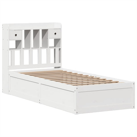 vidaXL Bed Frame without Mattress White 90x200 cm Solid Wood Pine