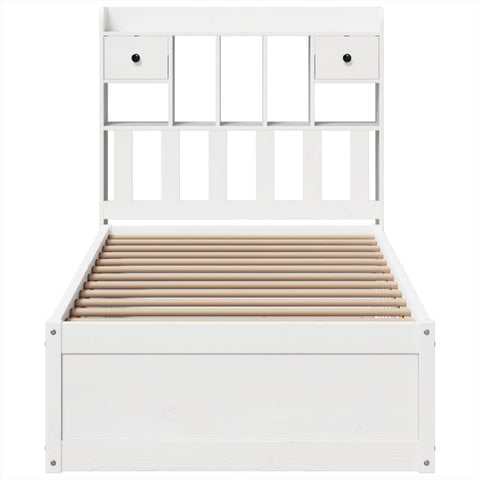 vidaXL Bed Frame without Mattress White 90x200 cm Solid Wood Pine