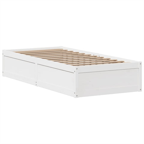 vidaXL Bed Frame without Mattress White 90x200 cm Solid Wood Pine