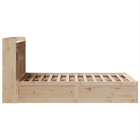 vidaXL Bed Frame without Mattress 135x190 cm Double Solid Wood Pine