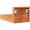 vidaXL Bed Frame without Mattress Wax Brown 135x190 cm Double Solid Wood Pine