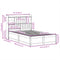 vidaXL Bed Frame without Mattress Wax Brown 135x190 cm Double Solid Wood Pine