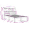 vidaXL Bed Frame without Mattress Wax Brown 120x190 cm Small Double Solid Wood Pine