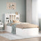 vidaXL Bed Frame without Mattress White 90x190 cm Single Solid Wood Pine