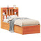vidaXL Bed Frame without Mattress Wax Brown 75x190 cm Small Single Solid Wood Pine