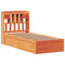 vidaXL Bed Frame without Mattress Wax Brown 75x190 cm Small Single Solid Wood Pine