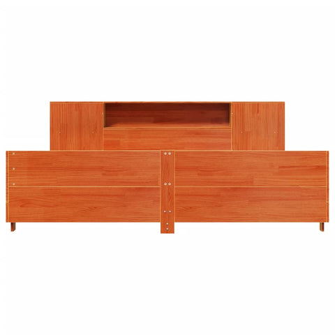 vidaXL Bed Frame without Mattress Wax Brown 200x200 cm Solid Wood Pine