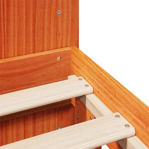 vidaXL Bed Frame without Mattress Wax Brown 200x200 cm Solid Wood Pine