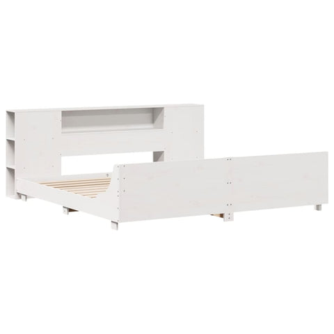 vidaXL Bed Frame without Mattress White 180x200 cm Super King Solid Wood Pine