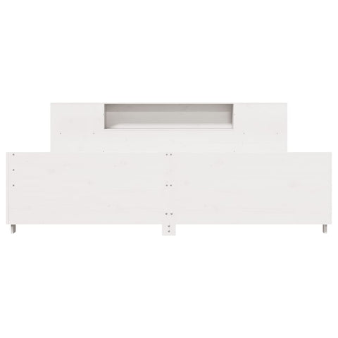 vidaXL Bed Frame without Mattress White 180x200 cm Super King Solid Wood Pine