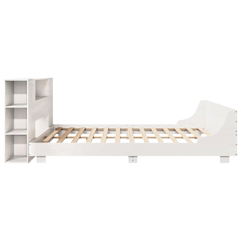 vidaXL Bed Frame without Mattress White 180x200 cm Super King Solid Wood Pine