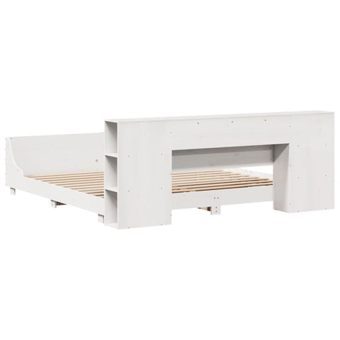 vidaXL Bed Frame without Mattress White 180x200 cm Super King Solid Wood Pine
