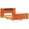 vidaXL Bed Frame without Mattress Wax Brown 160x200 cm Solid Wood Pine