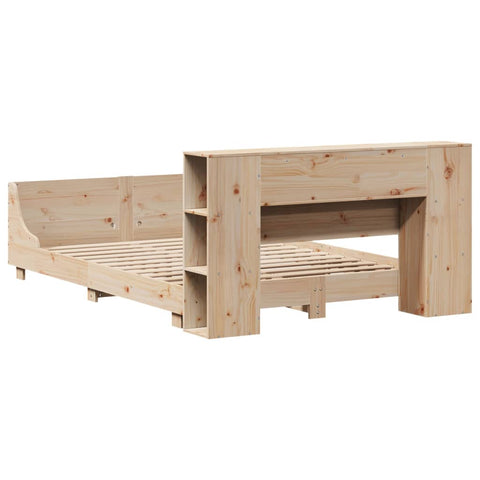 vidaXL Bed Frame without Mattress 150x200 cm King Size Solid Wood Pine