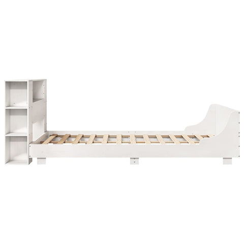 vidaXL Bed Frame without Mattress White 120x200 cm Solid Wood Pine